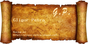 Gligor Petra névjegykártya